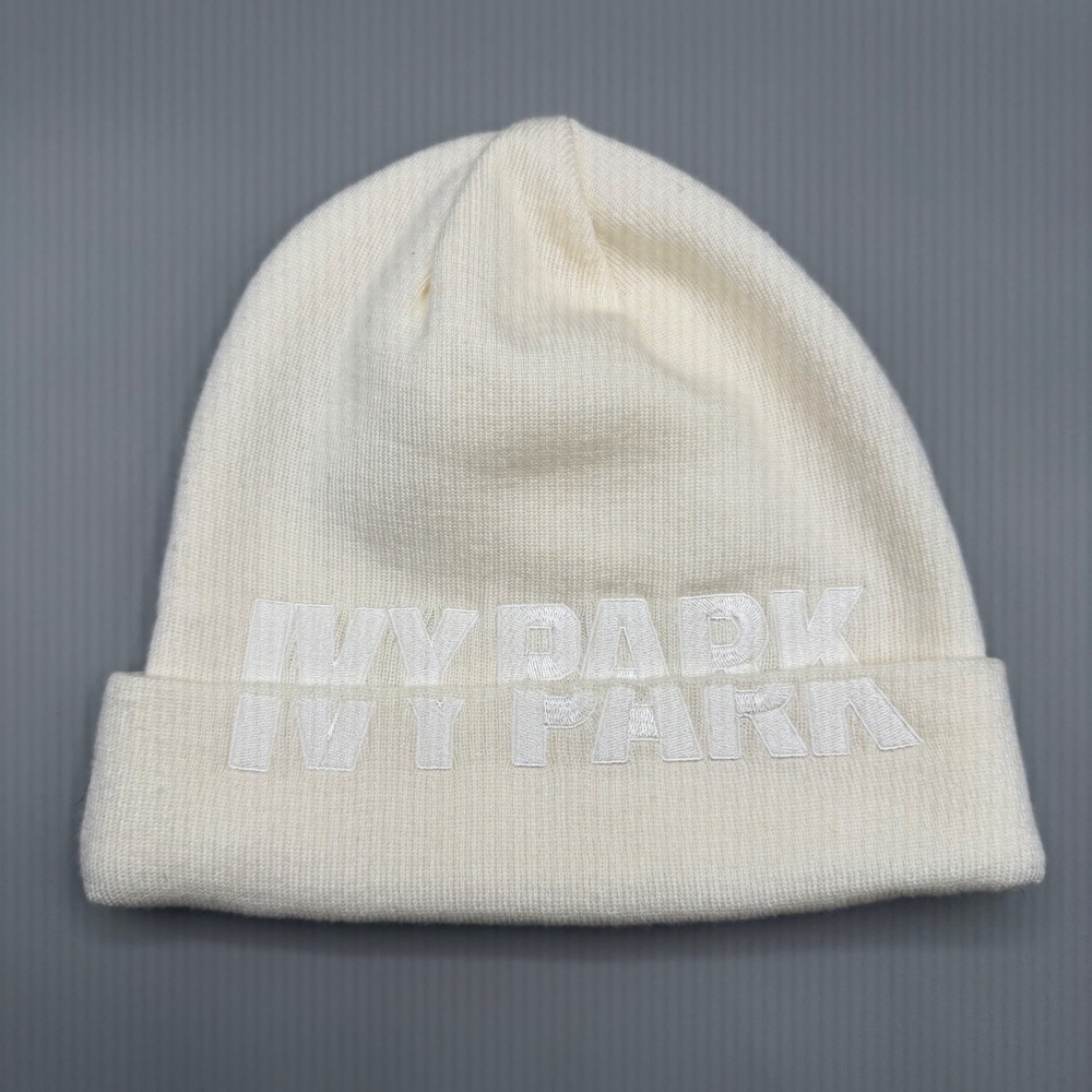 Adidas x Ivy Park Beanie Off White Cream‎ Knit Hat Trefoil H21230